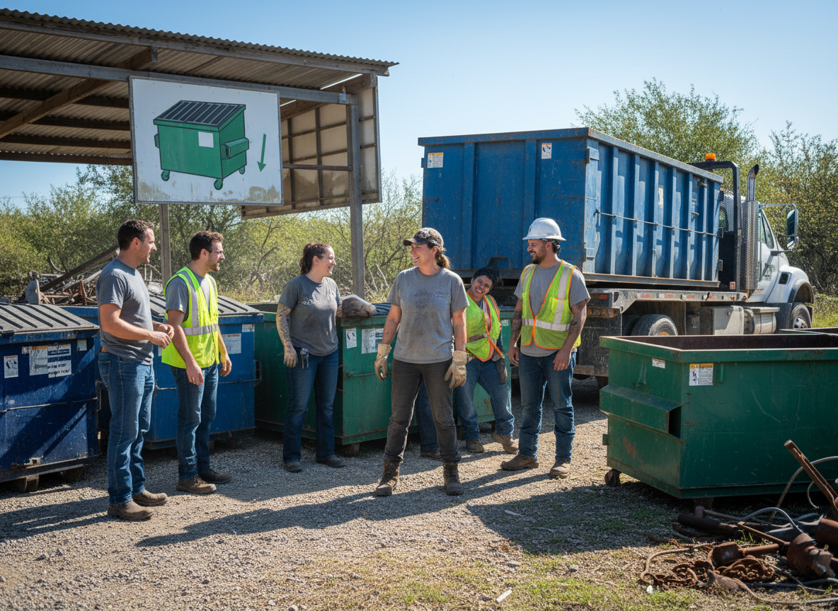 The Dumpster Rental Spring Branch team at work in SpringBranch